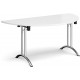 Deco Semi-Circular Curved Folding Leg Meeting Table